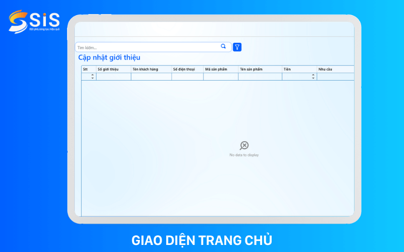 giao diện trang chủ