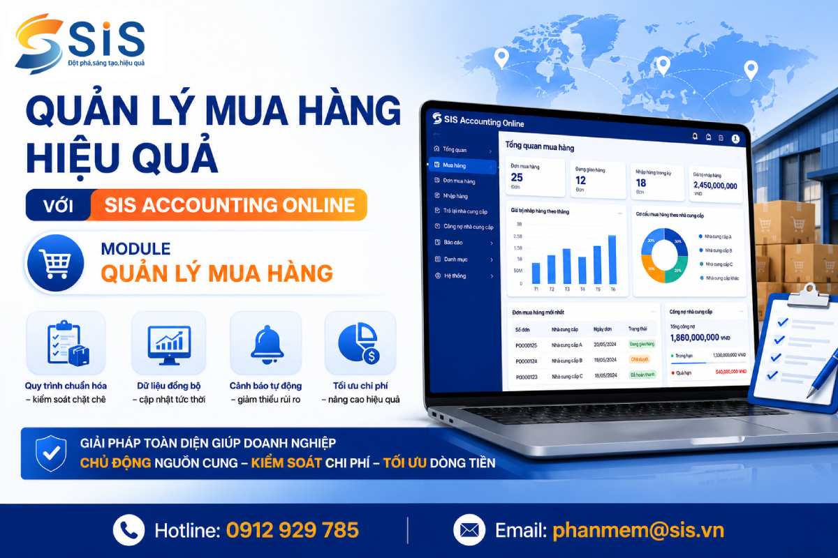 Quản lý mua hàng hiệu quả với SIS Accounting Online – Module Mua hàng